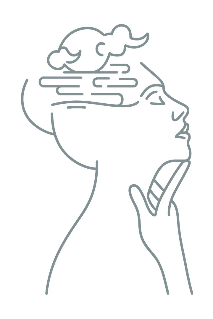 Illustration d’un visage avec un paysage, représentant les blessures du passé et la résilience intérieure.